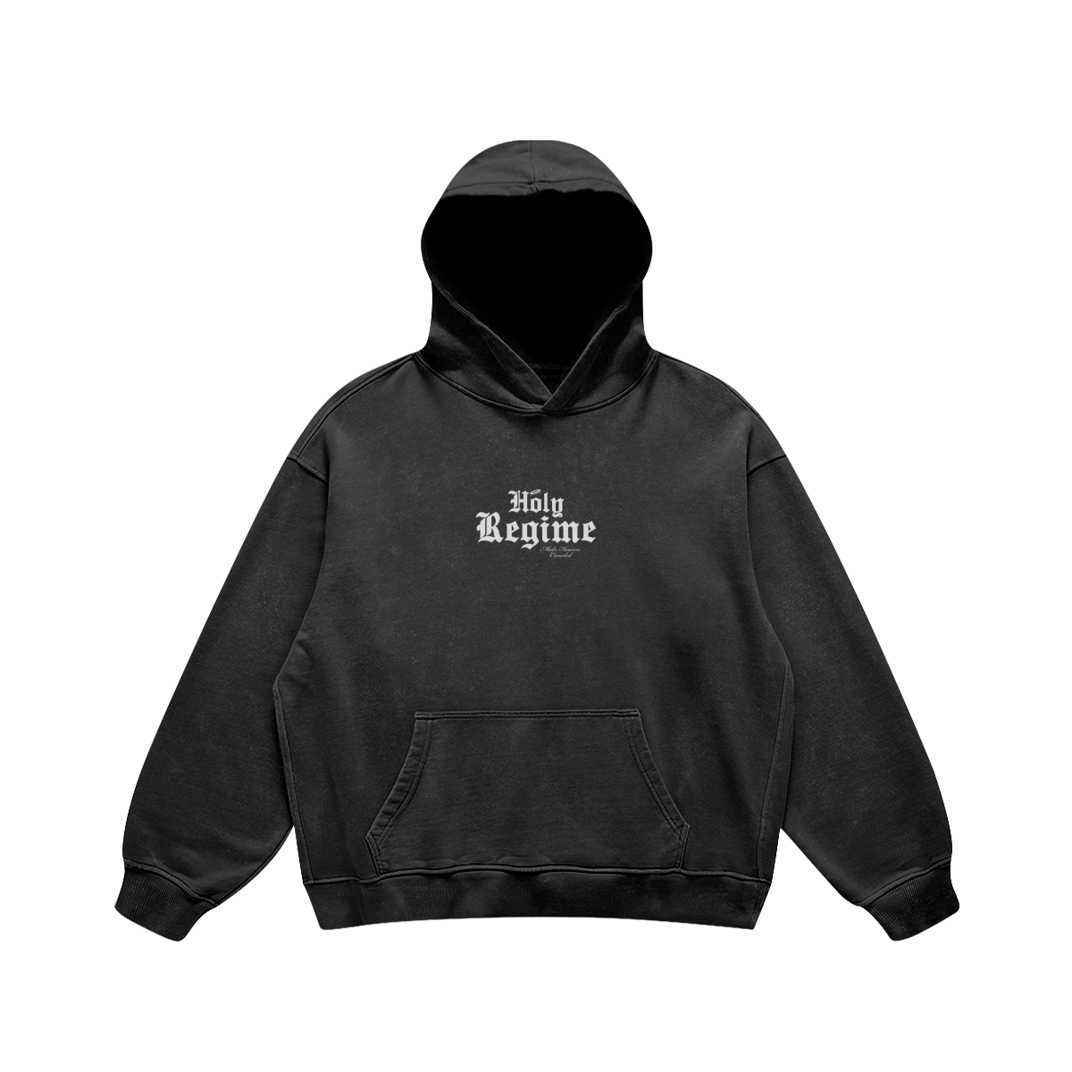 oversized hoodie, faith-based clothing, Holy Regime, flames, protection, Christian apparel, heavyweight hoodie, Christian clothing brand, faith-inspired fashion, reliance on God, divine guidance, holy regime, make heaven crowded