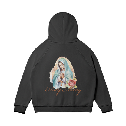 oversized t-shirt, faith-based clothing, Holy Regime, Mary, Sacred Heart, Christian apparel, heavyweight t-shirt, Christian clothing brand, faith-inspired fashion, devotion, Blessed Mother, holy regime, jacket, make heaven crowded