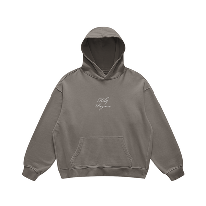 oversized hoodie, faith-based clothing, Holy Regime, angels, divine call, Make Heaven Crowded, Christian apparel, heavyweight hoodie, Christian clothing brand, faith-inspired fashion, divine presence, Holy Regime, make heaven crowded