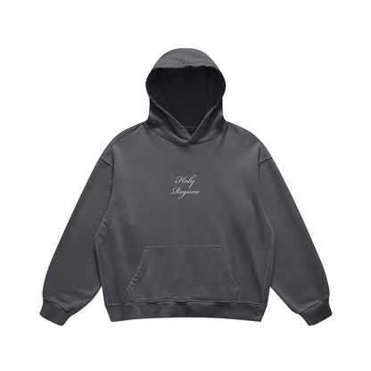 oversized hoodie, faith-based clothing, Holy Regime, angels, divine call, Make Heaven Crowded, Christian apparel, heavyweight hoodie, Christian clothing brand, faith-inspired fashion, divine presence, Holy Regime, make heaven crowded