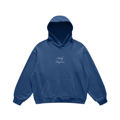 oversized hoodie, faith-based clothing, Holy Regime, angels, divine call, Make Heaven Crowded, Christian apparel, heavyweight hoodie, Christian clothing brand, faith-inspired fashion, divine presence, Holy Regime, make heaven crowded