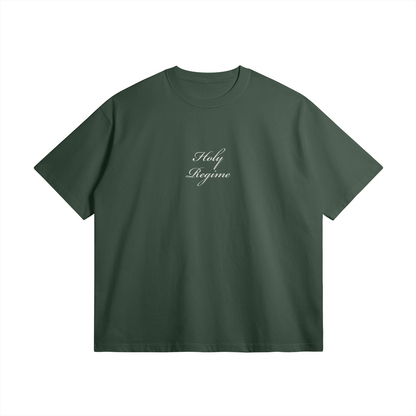 oversized t-shirt, faith-based clothing, Holy Regime, angel, trumpet, Make Heaven Crowded, Christian apparel, heavyweight t-shirt, Christian clothing brand, faith-inspired fashion, evangelism, spreading the gospel.